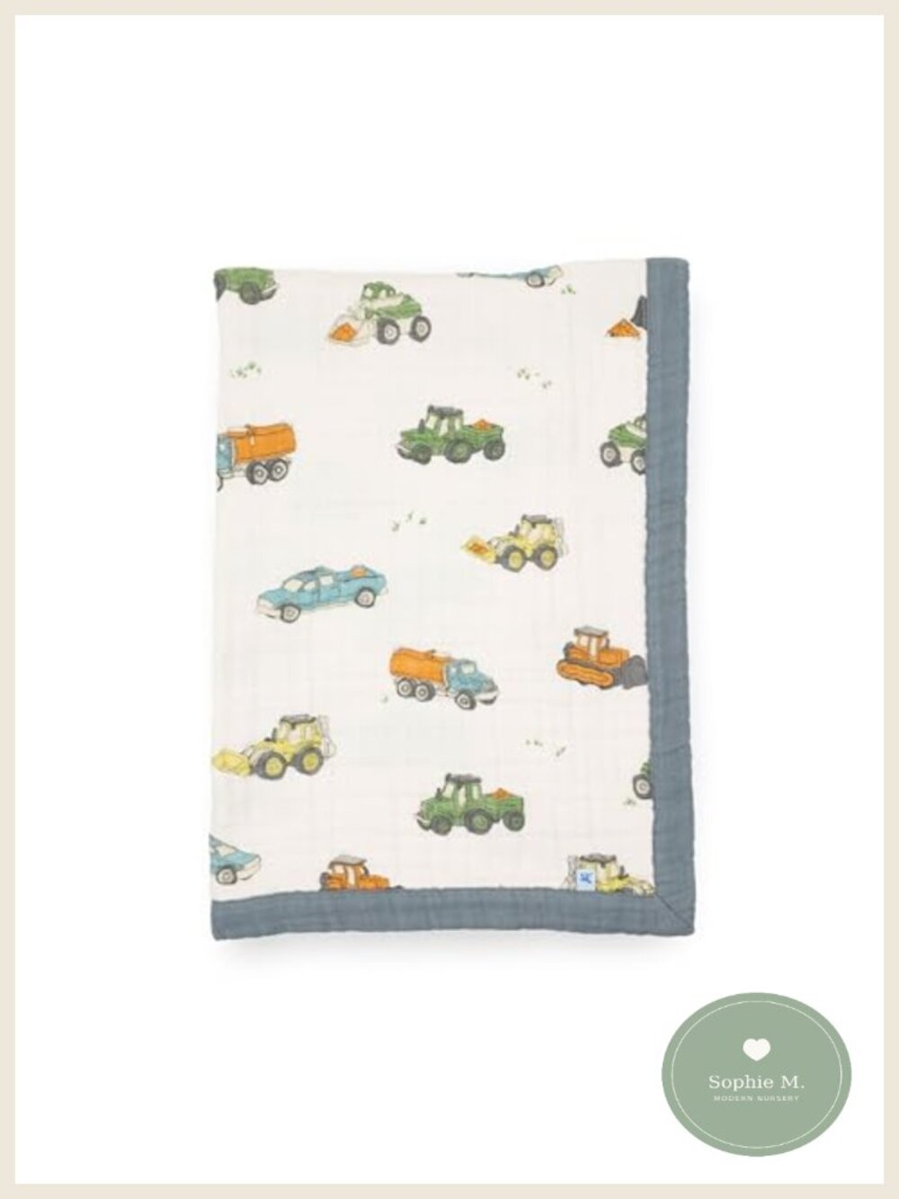 Newborn Receiving Quilt 4-Layer 100% Cotton Muslin Lightweight Swaddle Stroller